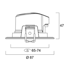 LED 6.5W 540LM 3000K Ø87MM IP65 ND UPPO VALKOINEN ALASVALO