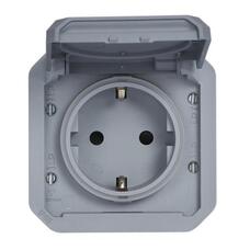 PLEXO 1-OSAINEN PISTORASIA HARMAA IP55