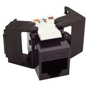 Liitin EXCEL (RJ45, CAT6, UTP, musta)