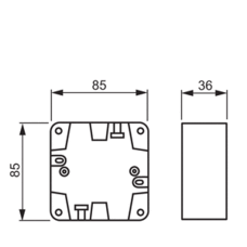 JUSSI 1-OSAINEN PINTAKEHYS, 1-OSAISELLE KOJEELLE, 85MM PEITELEVYLLE, H=36