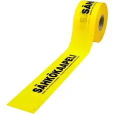 VAROITUSNAUHA "SÄHKÖKAAPELI" 120MM 250M KELTAINEN