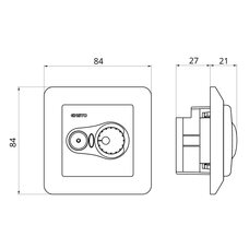 BASIC55 ECO 3600W IP30 BLUETOOTH YHDISTELMÄTERMOSTAATTI