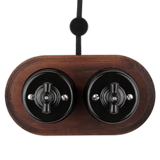 FND PINTA VÄÄNTÖ 1-PAINIKE MUSTA POSLIINI