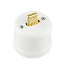 FND PINTA 2-KYTKIN VALKOINEN POSLIINI TYYPPI 2