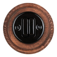 FND 6+6-KYTKIN MUSTA POSLIINI