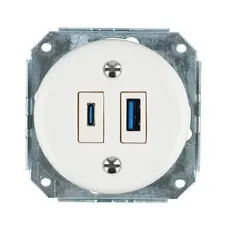 FND USB A+C LATAUSPISTORASIA VALKOINEN POSLIINI